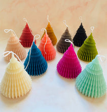 Load image into Gallery viewer, Small Origami Christmas Tree Beeswax Candle