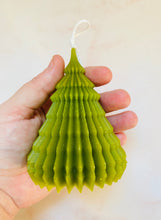 Load image into Gallery viewer, Small Origami Christmas Tree Beeswax Candle