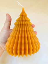 Load image into Gallery viewer, Large Origami Christmas Tree Beeswax Candle
