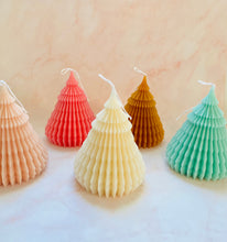 Load image into Gallery viewer, Large Origami Christmas Tree Beeswax Candle