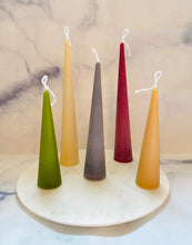 Load image into Gallery viewer, Neutrals Slim Cone Taper Candle - 3 Pack