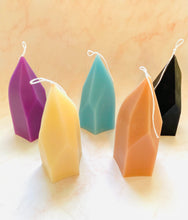 Load image into Gallery viewer, Oversized Gemstone Point Beeswax Candle