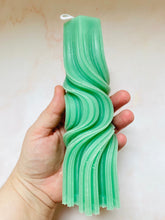 Load image into Gallery viewer, Psychedelic Swirl Taper Beeswax Candle