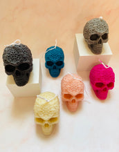 Load image into Gallery viewer, Sugar Skull Beeswax Candle