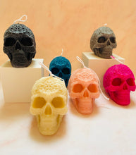 Load image into Gallery viewer, Sugar Skull Beeswax Candle