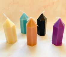 Load image into Gallery viewer, Gemstone Obelisk Beeswax Candle
