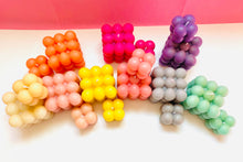Load image into Gallery viewer, Colourful Bubble Beeswax Candles