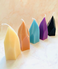 Load image into Gallery viewer, Oversized Gemstone Point Beeswax Candle