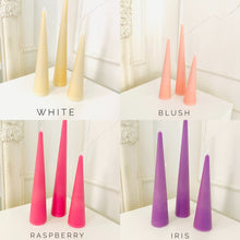 Load image into Gallery viewer, Neutrals Slim Cone Taper Candle - 3 Pack