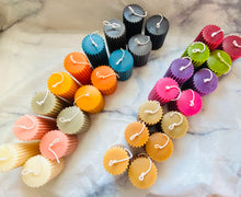 Load image into Gallery viewer, Neutrals Ridged Pillar Beeswax Candle