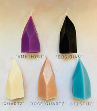Load image into Gallery viewer, Oversized Gemstone Point Beeswax Candle