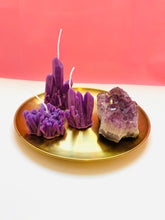 Load image into Gallery viewer, Gemstone Geode Beeswax Candles - 3 Pack