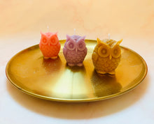 Load image into Gallery viewer, Owl Beeswax Candle - 3 Pack