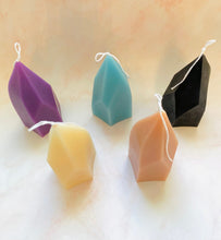 Load image into Gallery viewer, Oversized Gemstone Point Beeswax Candle