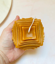 Load image into Gallery viewer, Stacked Cube Architectural Beeswax Candle