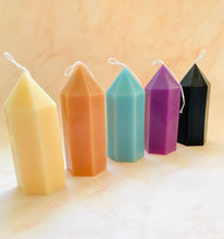 Load image into Gallery viewer, Gemstone Obelisk Beeswax Candle