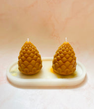 Load image into Gallery viewer, Pinecone Beeswax Candles - 2 Pack