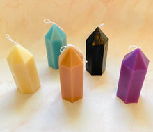 Load image into Gallery viewer, Gemstone Obelisk Beeswax Candle