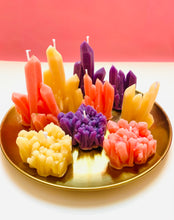 Load image into Gallery viewer, Gemstone Geode Beeswax Candles - 3 Pack