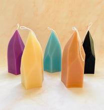Load image into Gallery viewer, Oversized Gemstone Point Beeswax Candle