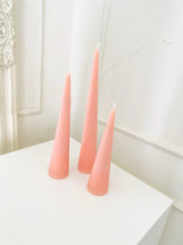 Load image into Gallery viewer, Slim Cone Taper Candles - 3 Pack