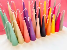 Load image into Gallery viewer, Slim Cone Taper Candles - 3 Pack