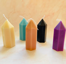 Load image into Gallery viewer, Gemstone Obelisk Beeswax Candle