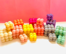 Load image into Gallery viewer, Colourful Bubble Beeswax Candles