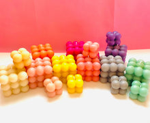Load image into Gallery viewer, Colourful Bubble Beeswax Candles