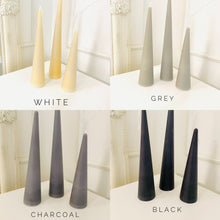 Load image into Gallery viewer, Neutrals Slim Cone Taper Candle - 3 Pack