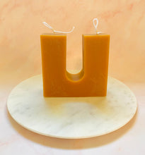 Load image into Gallery viewer, Giant ‘U’ Beeswax Candle