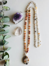 Load image into Gallery viewer, Red Aventurine Quartz & Amazonite Mala Necklace