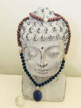 Load image into Gallery viewer, Lapis Lazuli, Quartz, Agate & Rosewood Mala