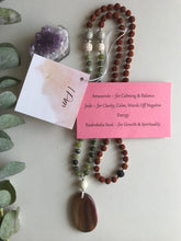 Load image into Gallery viewer, Jade & Rudraksha Seed Mala with Essential Oil Diffuser