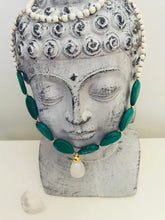 Load image into Gallery viewer, Crystal Quartz & Magnesite Mala