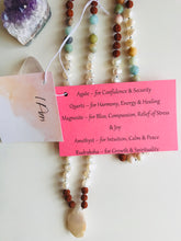 Load image into Gallery viewer, Amazonite Pearl & Rudraksha Seed Mala