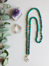 Load image into Gallery viewer, Crystal Quartz & Magnesite Mala Necklace