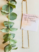 Load image into Gallery viewer, LOVE Necklace - Tiny Rose Quartz Necklace