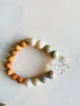 Load image into Gallery viewer, Jade & Crystal Quartz Essential Oil Diffuser Bracelet
