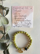 Load image into Gallery viewer, Jade & Lotus Essential Oil Diffuser Bracelet