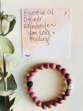 Load image into Gallery viewer, Rhodonite Essential Oil Diffuser Bracelet