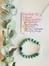 Load image into Gallery viewer, Turquoise Magnesite Essential Oil Diffuser Bracelet
