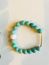 Load image into Gallery viewer, Turquoise Magnesite Essential Oil Diffuser Bracelet