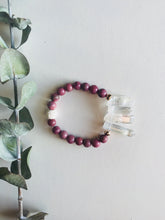 Load image into Gallery viewer, Rhodonite & Aura Crystal Quartz Essential Oil Diffuser Bracelet