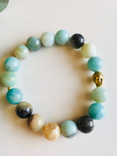 Load image into Gallery viewer, Amazonite Mala Bracelet with Buddha