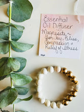 Load image into Gallery viewer, Howlite Essential Oil Diffuser Bracelet