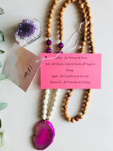 Load image into Gallery viewer, Jade, Howlite Agate & Rosewood Mala Necklace