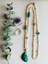 Load image into Gallery viewer, Freshwater Pearl & Magnesite Mala Necklace
