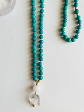 Load image into Gallery viewer, Crystal Quartz & Magnesite Mala Necklace