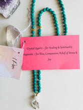 Load image into Gallery viewer, Crystal Quartz & Magnesite Mala Necklace